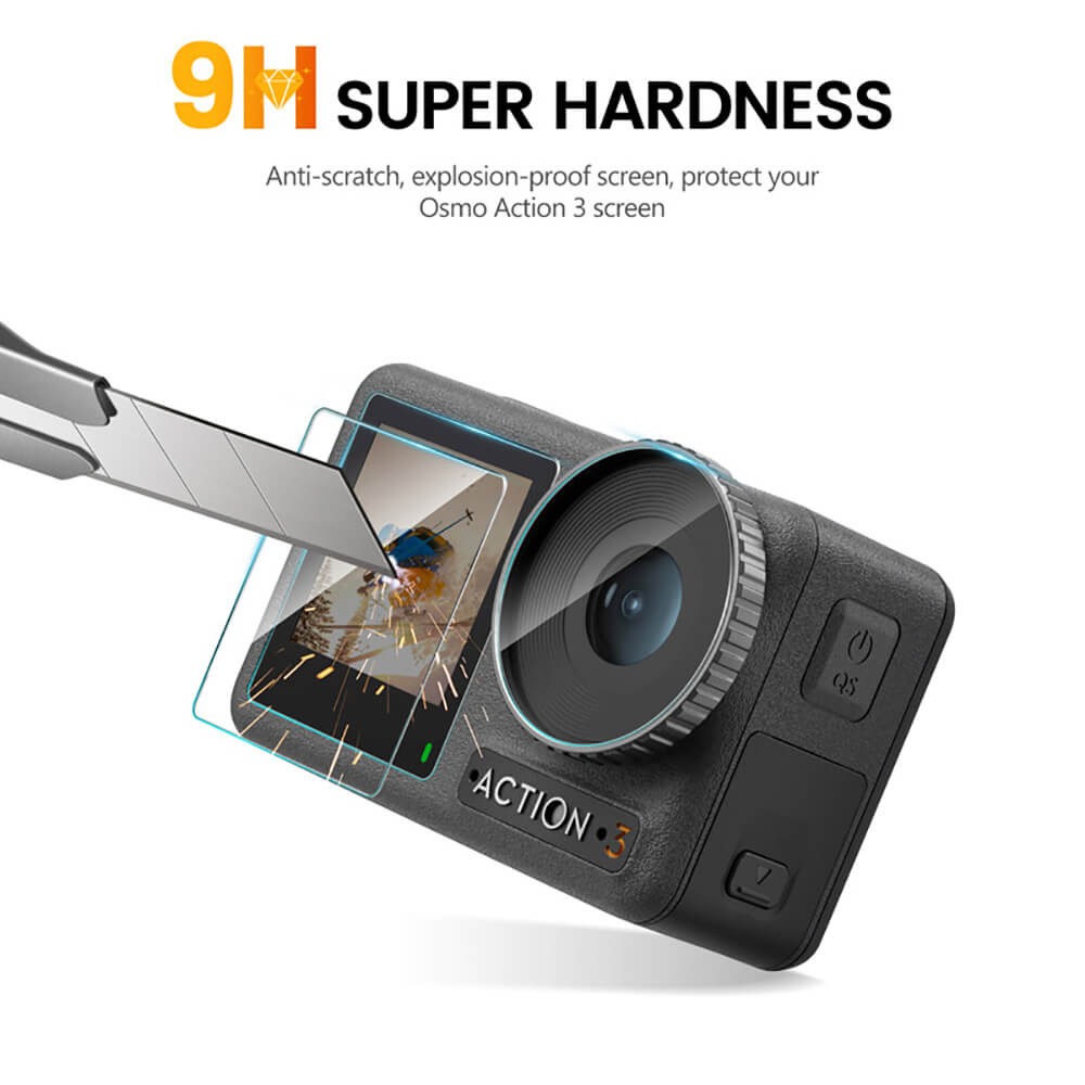 For DJI Action 4 Lens Cover HD Tempered Glass DJI Action4 Screen