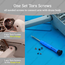 Load image into Gallery viewer, 1 Set Front Arm Pivot Screws with T5/T4 Screwdrivers for DJI Mini 3/4/5 Pro