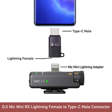 Load image into Gallery viewer, 2 Pack Female to Male Phone Connector for DJI Mic Mini RX