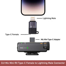 Load image into Gallery viewer, 2 Pack Female to Male Phone Connector for DJI Mic Mini RX