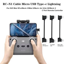 Load image into Gallery viewer, 2 pcs 15CM/30CM Phone/Tablet Cable for DJI RC-N Series Controllers