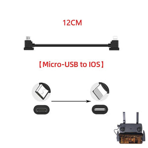 2 pcs 12CM/30CM Phone/Tablet Cable for the RC of Mavic 2/Mavic Pro/Mavic Air/Mavic Mini/Spark