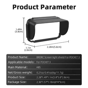 Screen Sunhood for DJI Osmo Pocket 3
